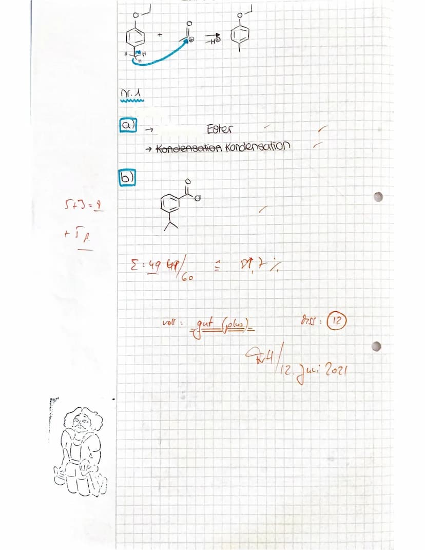 Leistungskurs Chemie
4. Kurshalbjahr
Klausur/12.2
Name:
Organische Chemie
Datum: 21. Mai 2021
Synthesen/Kunststoffe/Chiralität Bearbeitungsz