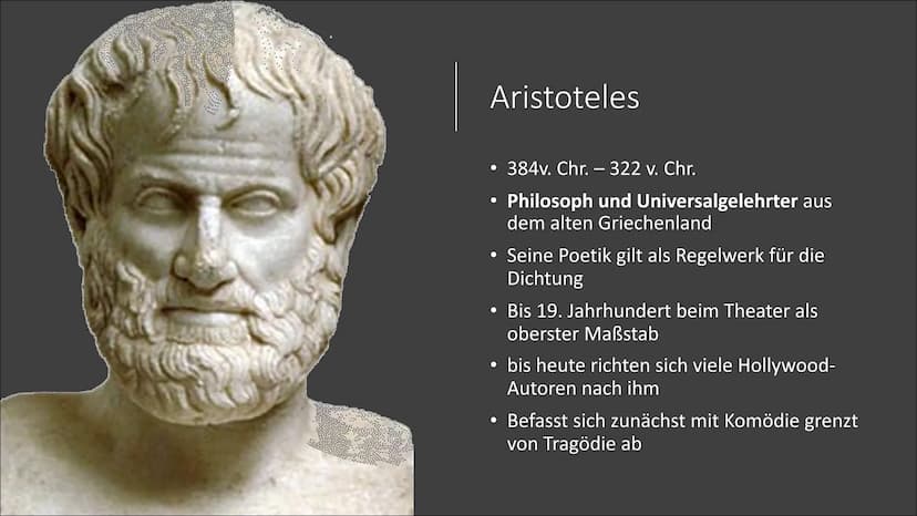 Offenes und Geschlossenes
Drama Gliederung
Grundstruktur eines Theaterstücks
Aufbau eines Dramas
Aristoteles
Komödie & Tragödie
Geschlossene