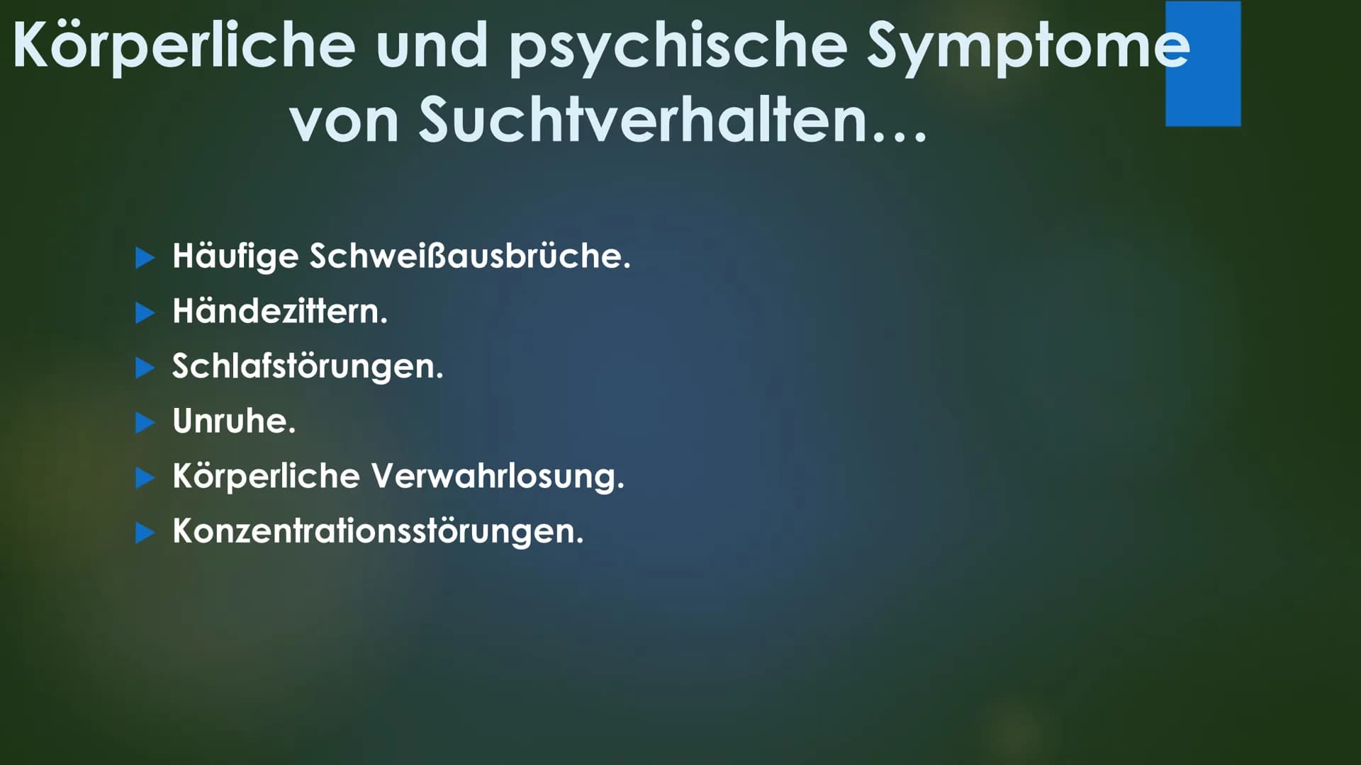 Drogensucht Gliederung
1. Die 3 häufigsten Drogen, die in Deutschland konsumiert werden
1.1 z.B. Cannabis
2. Anzeichen von Suchtverhalten
3.