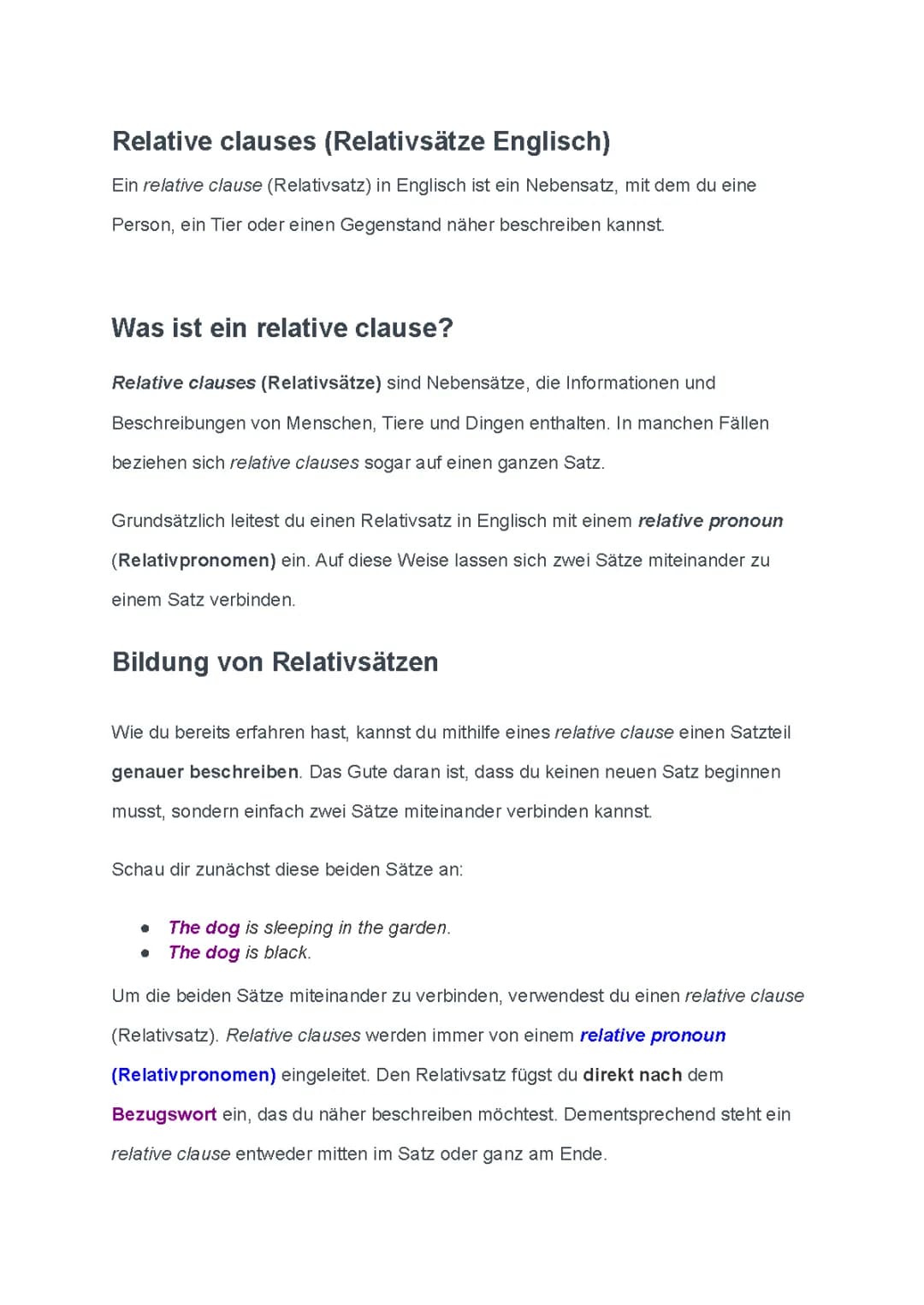 Relativ Clauses