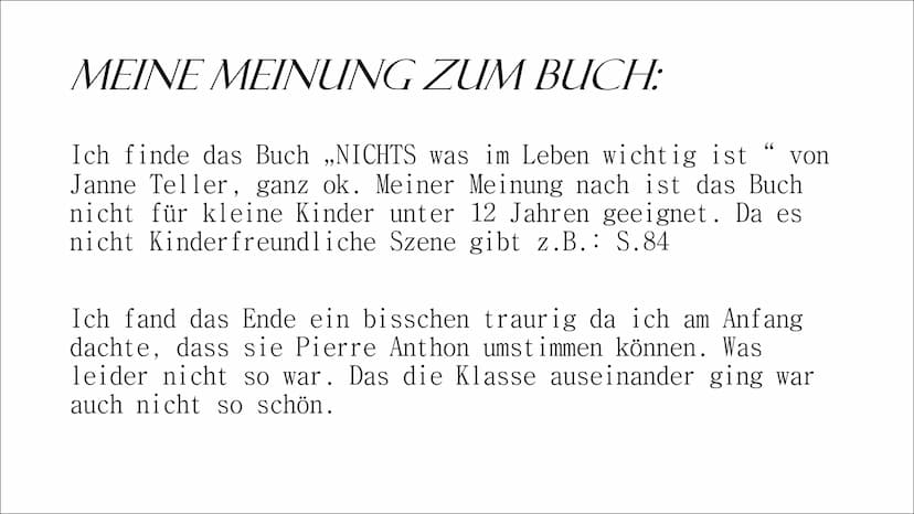 JANNE TELLER
NICHTS
WAS IM LEBEN WICHTIG IST
MEHRZWECKHALLE
alle
imager
Vony
PHI.
78€
75€
Vorverkauf 1111
ab dem 27. Mai
emig
12-14 Ultir
JA