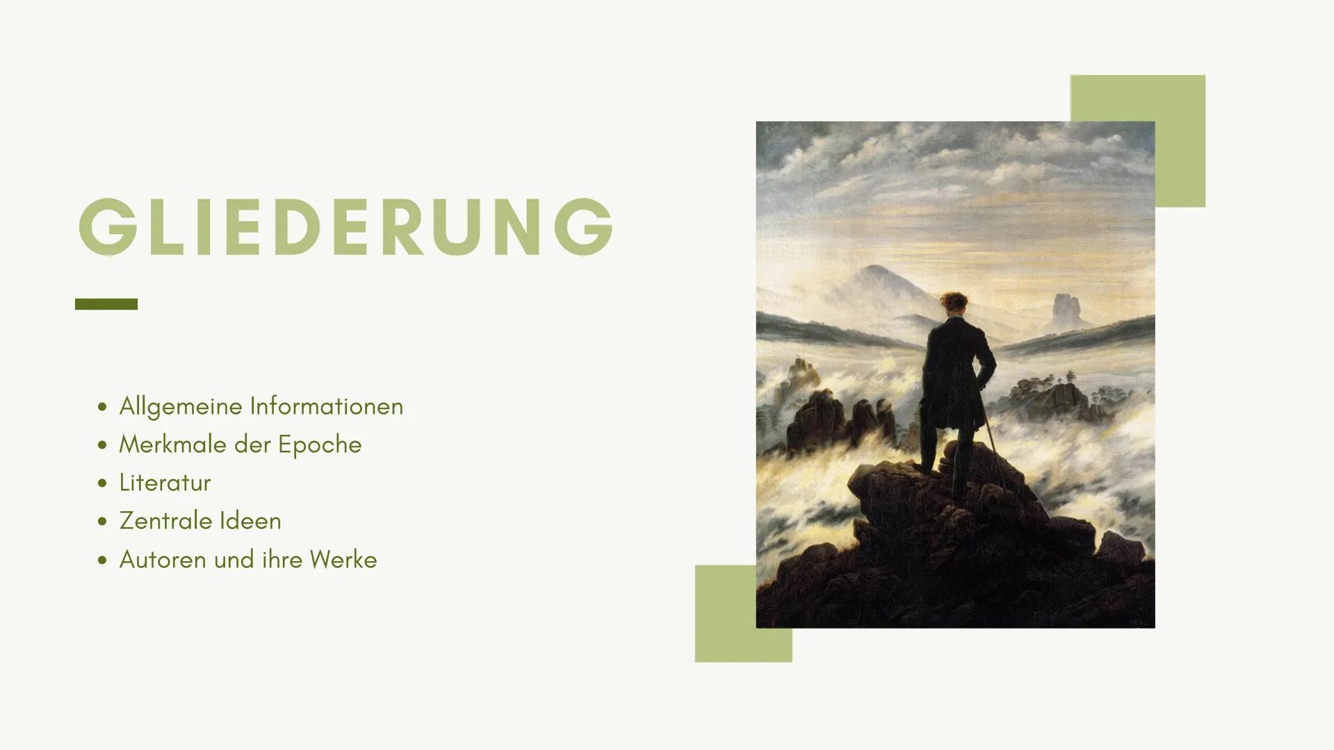 STURM
UND
DRANG # GLIEDERUNG

-

*   Allgemeine Informationen
*   Merkmale der Epoche
*   Literatur
*   Zentrale Ideen
*   Autoren und ihre 