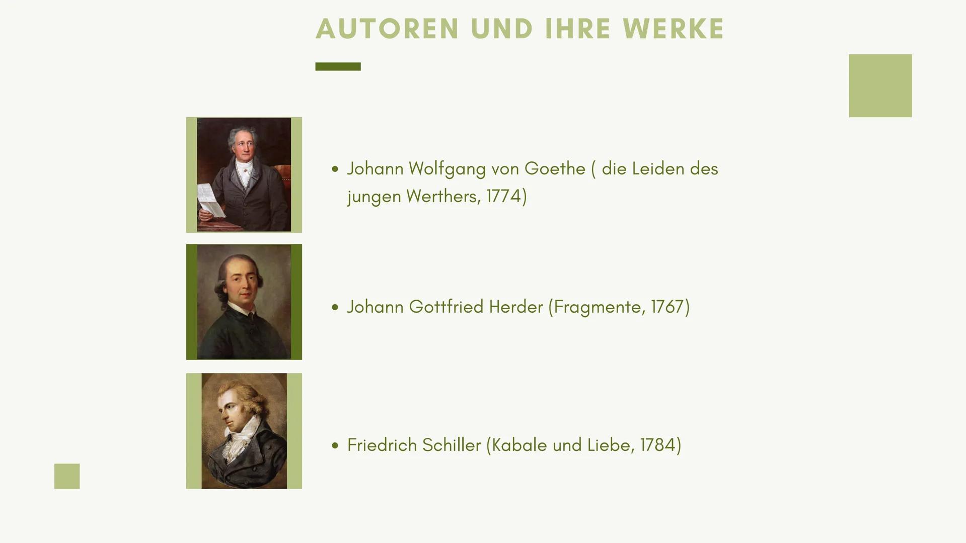 STURM
UND
DRANG # GLIEDERUNG

-

*   Allgemeine Informationen
*   Merkmale der Epoche
*   Literatur
*   Zentrale Ideen
*   Autoren und ihre 