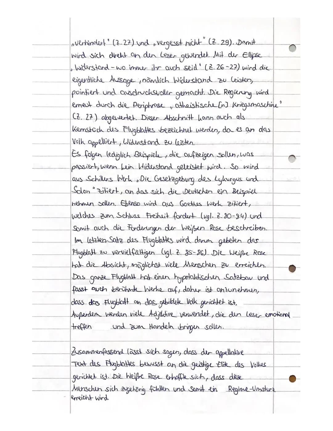 - wenn-dann zukünftiges, was Folgen aufweist ->hier: Warnung
- Hypotaktisch + Zitate aus berühmten Werken -> an das gebildete volk gerichtet