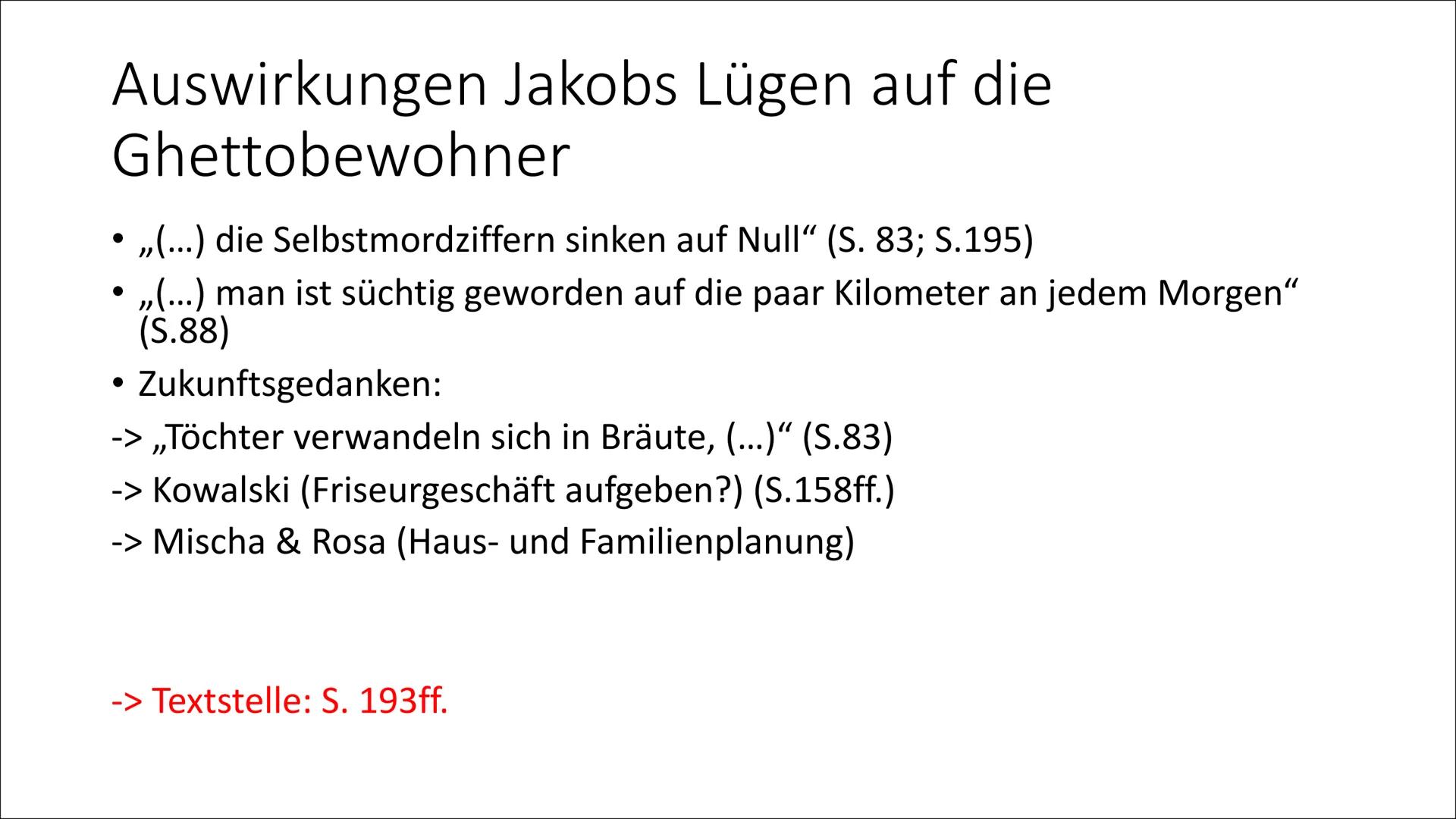 ✡X
Jakob der Lügner - Jurek Becker
JAYME
a
GETTO
Buchpräsentation
GETTO • Allgemeines
Inhaltliche & sprachliche Aspekte:
• Ort & Zeit
Regeln