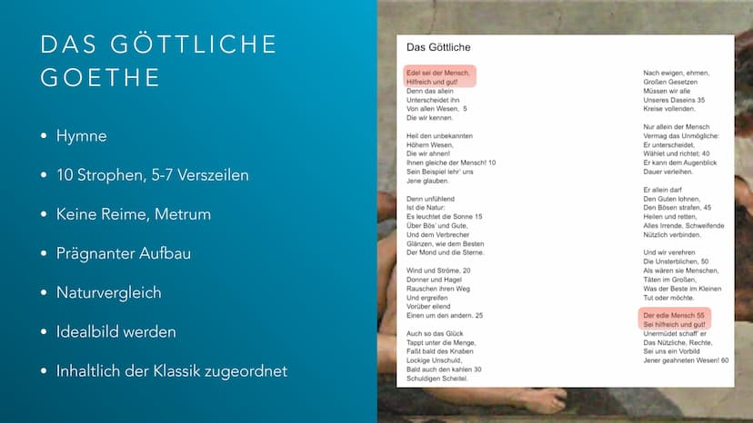 WEIMARER KLASSIK
***** 12 B
B GLIEDERUNG
1. Definition
2. Geschichtlicher Hintergrund
3. Motive
4. Menschenbild
5. Merkmale
6. Autoren und b