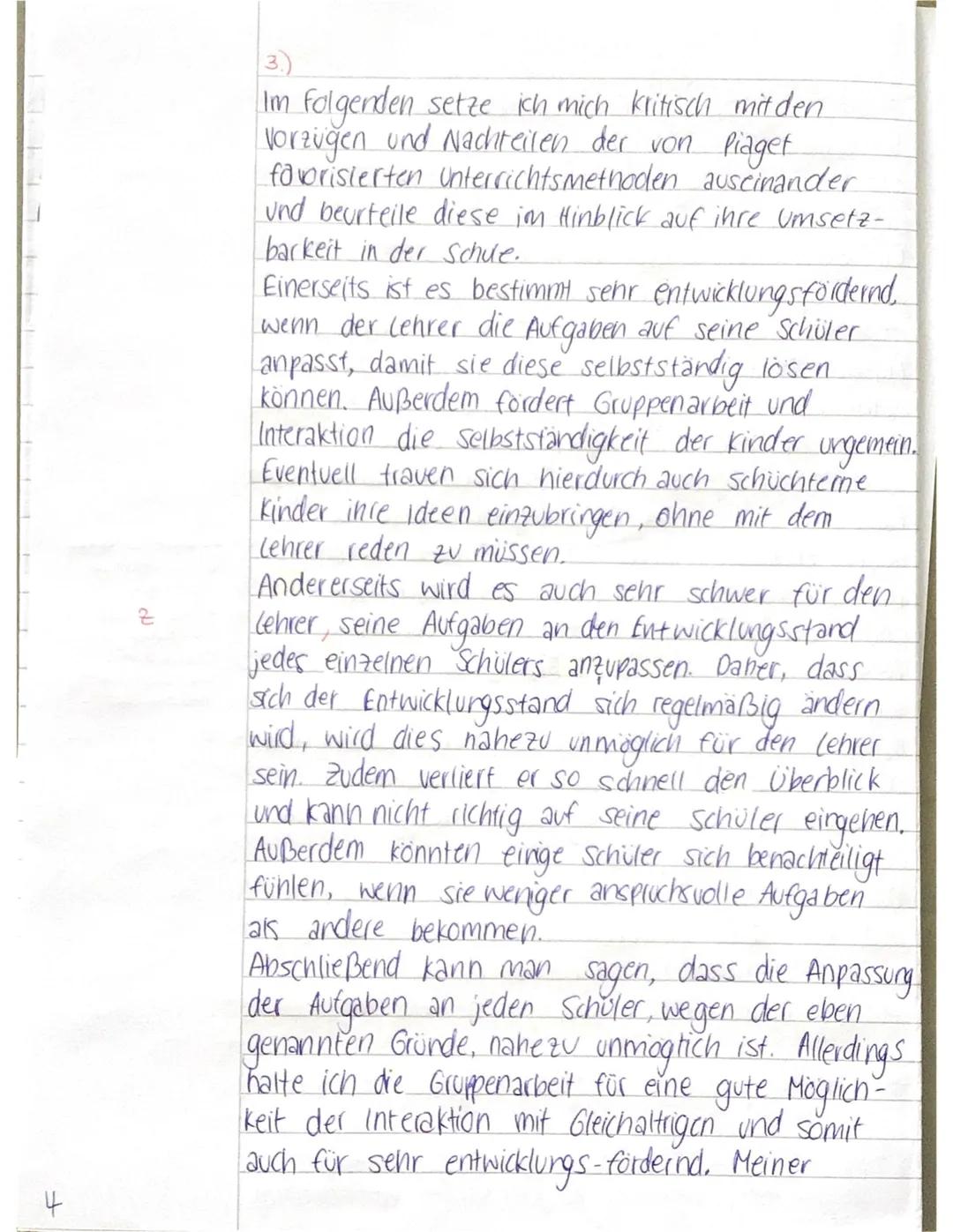 10
15
20
25
30
35
Piagets Erziehungsideologie
Piagets konstruktivistisches Modell der Entwicklung ist nicht mit einer Reifungstheorie
zu ver