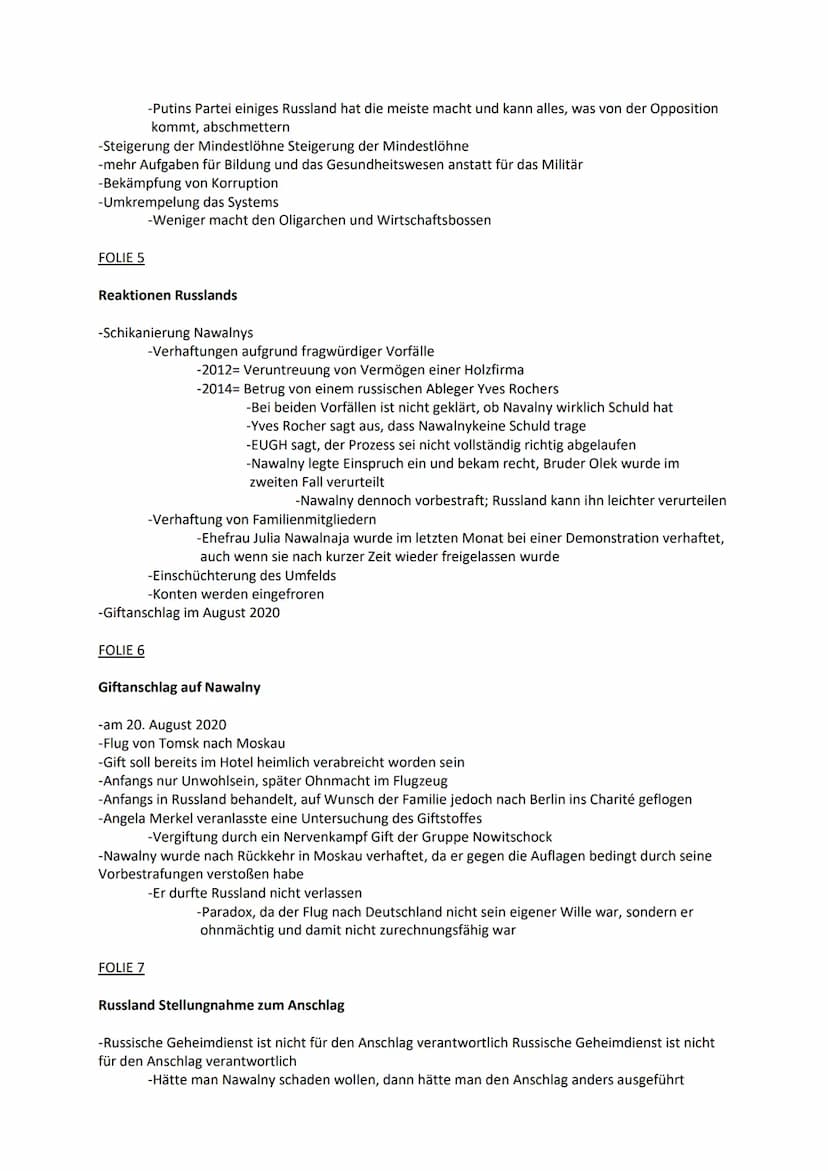 Nawalny Präsentation
FOLIE 1
Gliederung
-Wer ist Alexei Nawalny?
-Regierungskritische Aktivitäten
-Reaktionen Russlands
-Giftanschlag
-Posit