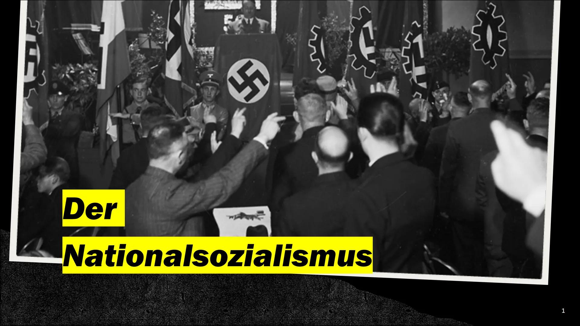 # Der

Nationalsozialismus # Was seht ihr hier? Adolf Hitler

Die bekannteste
Person, wenn man an
die NS-Zeit denkt.

3 # Inhalt

*   Was is