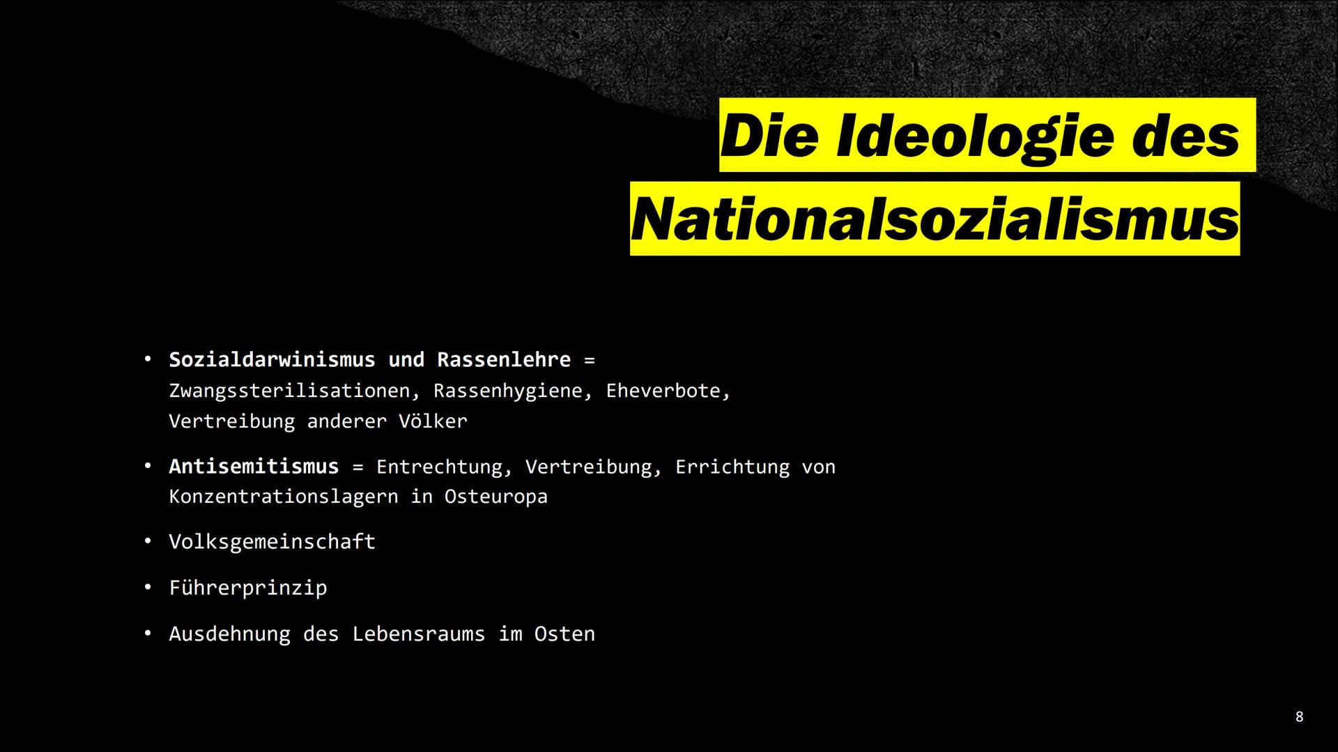 # Der

Nationalsozialismus # Was seht ihr hier? Adolf Hitler

Die bekannteste
Person, wenn man an
die NS-Zeit denkt.

3 # Inhalt

*   Was is