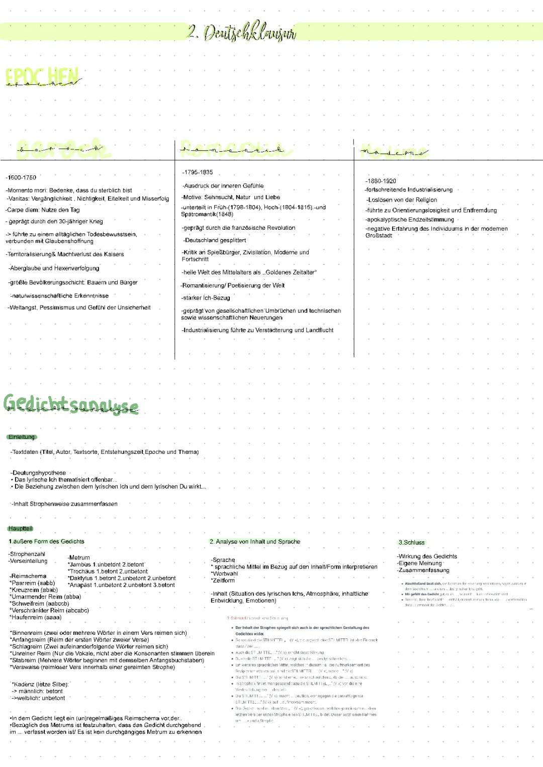 Gedichtanalyse Barock musterlösung - Beispiele und Formulierungshilfen für 6. bis 10. Klasse