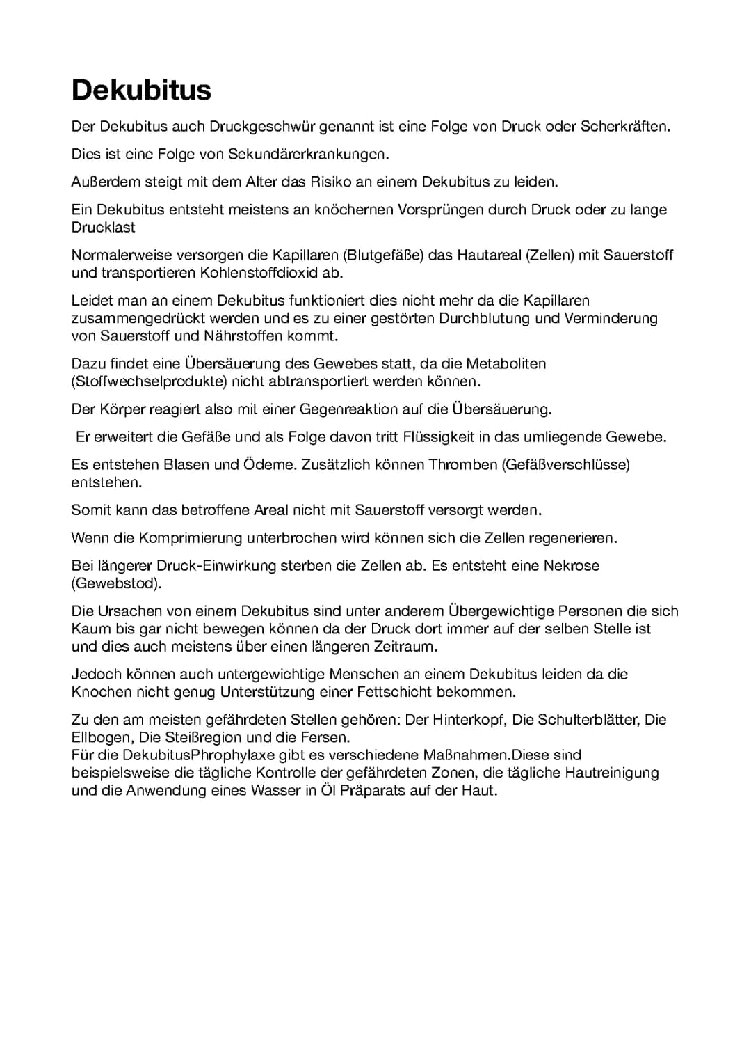 Dekubitus am Gesäß: Wie behandeln und welche Grade gibt es?