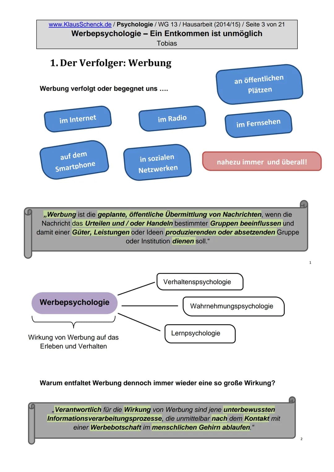BUY
Werbepsychologie -
Ein Entkommen ist unmöglich
NEWS!!!
Verfasser:
Klasse:
Schule:
Fach:
SALE
Fachlehrer:
Abgabetermin:
Kopiervorlage
Tob