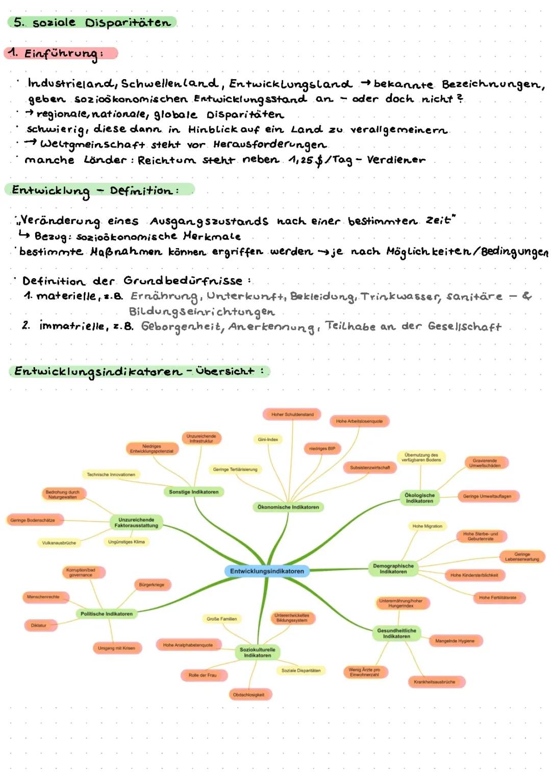 soziale Disparitäten - Erdkunde LK