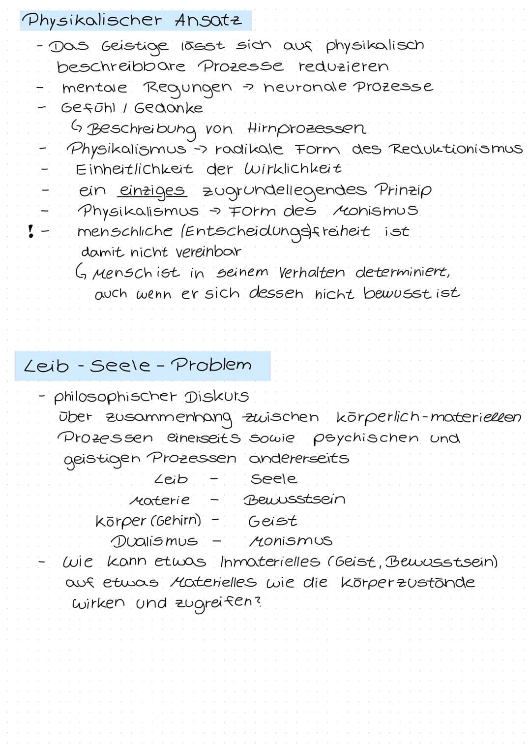 Leib und Seele
René Descartes
Vertreter des kartesischen Dualismus
(interaktionistischer Dualismus)
Ich denke, also bin ich"
Gwer zweifeln k