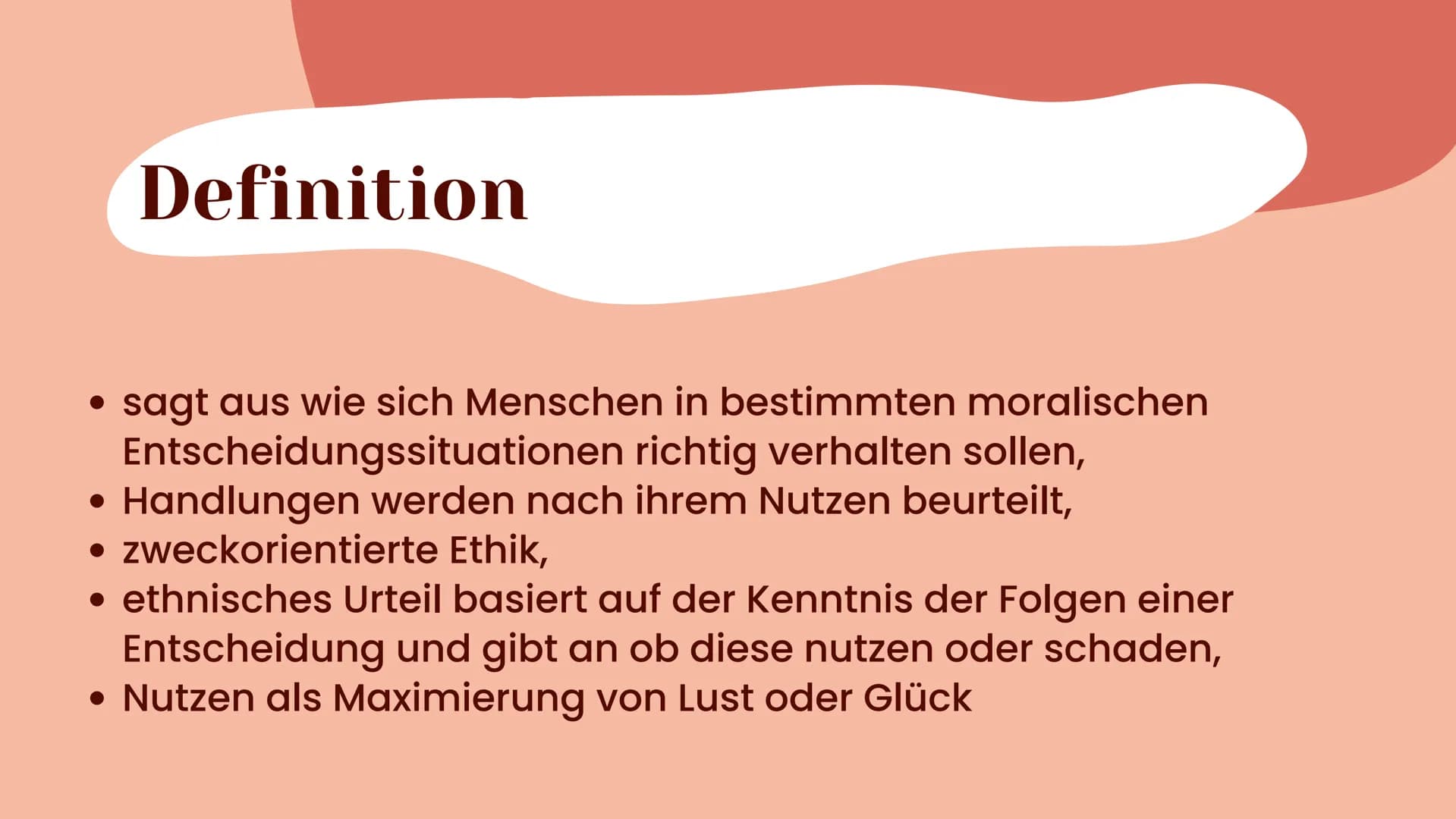 Alttarismus Unsere
Gliederung
• Definition Utilitarismus
Jeremy Bentham
Prinzipien
John Stuart Mill
Handlungs-& Regelutilitarismus
Waldbewoh