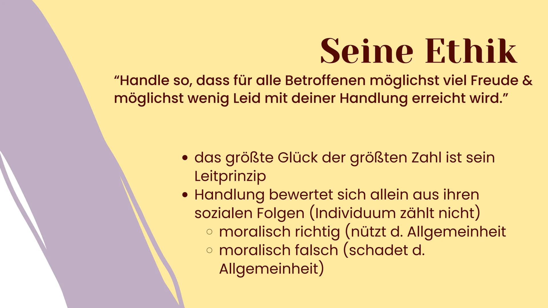Alttarismus Unsere
Gliederung
• Definition Utilitarismus
Jeremy Bentham
Prinzipien
John Stuart Mill
Handlungs-& Regelutilitarismus
Waldbewoh