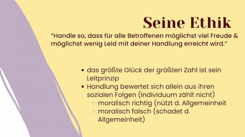 Alttarismus Unsere
Gliederung
• Definition Utilitarismus
Jeremy Bentham
Prinzipien
John Stuart Mill
Handlungs-& Regelutilitarismus
Waldbewoh