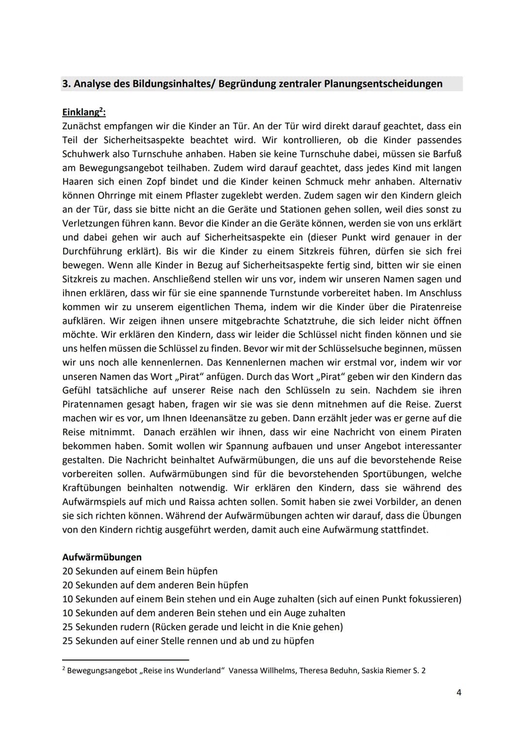 Bewegungsangebot zur Kräftigung der Schultergürtel- und
Rückenmuskulatur mittels Übungen im Rahmen eines Zirkeltrainings
Bewegungsangebot
Ze