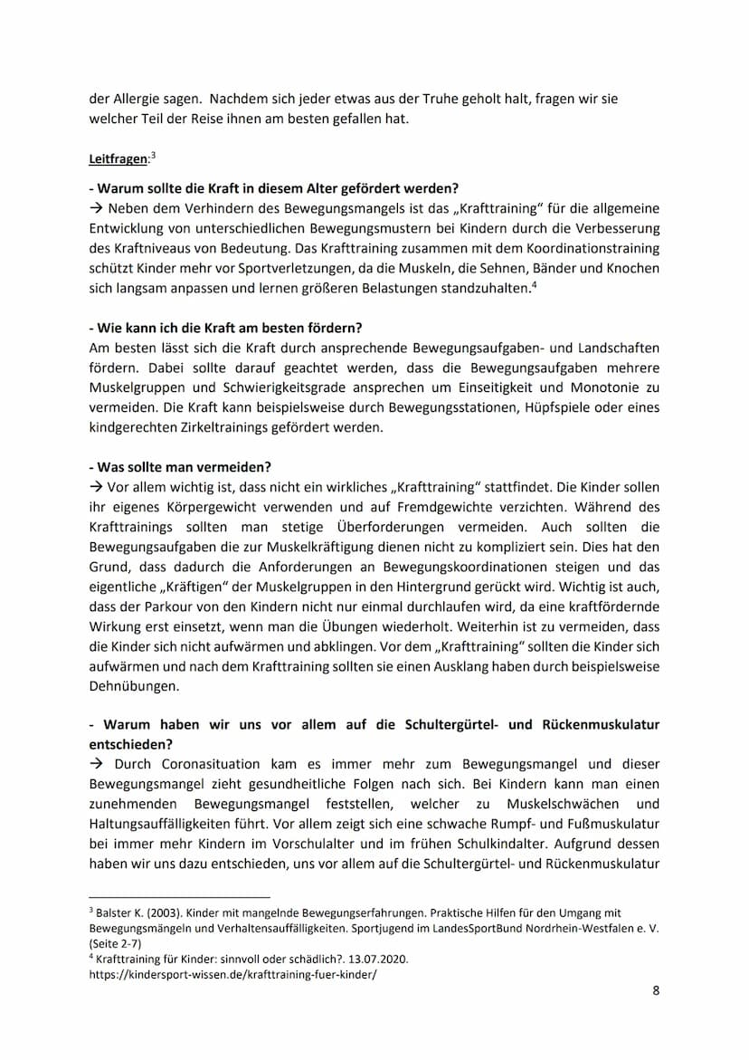 Bewegungsangebot zur Kräftigung der Schultergürtel- und
Rückenmuskulatur mittels Übungen im Rahmen eines Zirkeltrainings
Bewegungsangebot
Ze