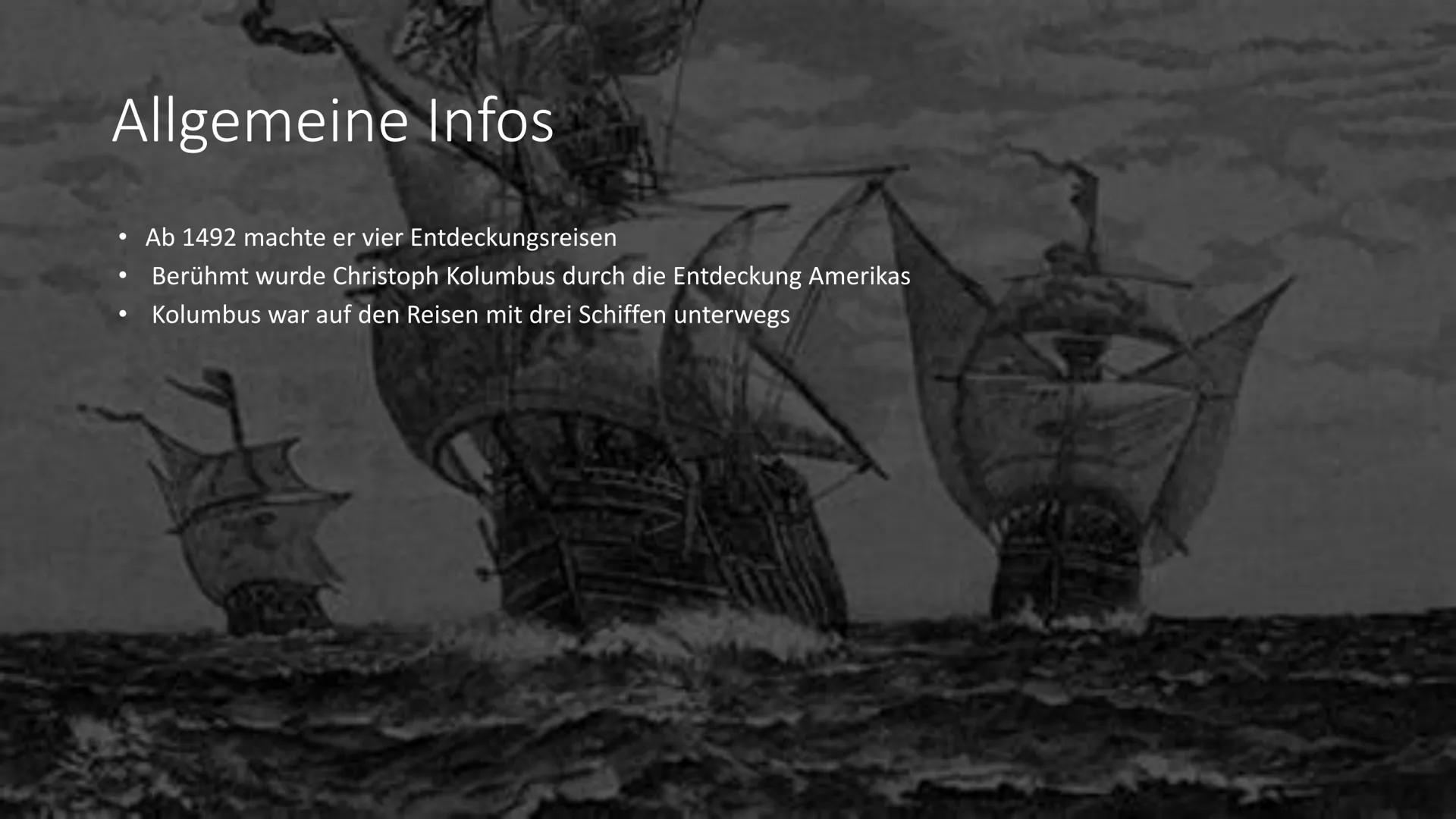 Christoph Kolumbus Gliederung
●
●
●
Steckbrief
Allgemeine Infos
Entdeckung Amerikas
1. und 2. Reise
3. und 4. Reise Steckbrief
●
●
• Geburts