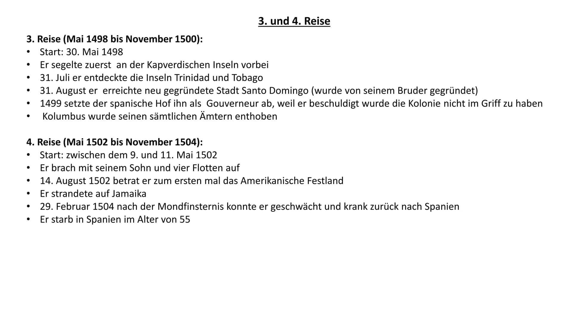 Christoph Kolumbus Gliederung
●
●
●
Steckbrief
Allgemeine Infos
Entdeckung Amerikas
1. und 2. Reise
3. und 4. Reise Steckbrief
●
●
• Geburts