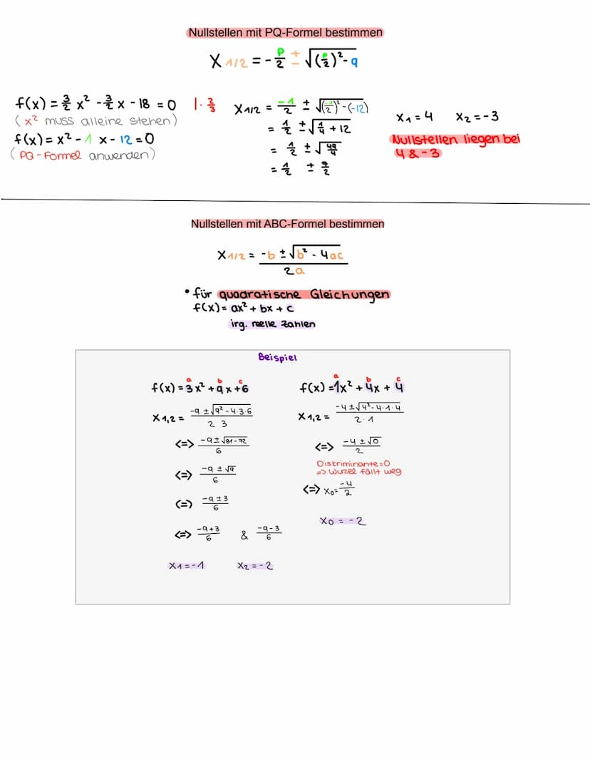 P +
X 1/2 = -2
- {²/² ± √√√ ( ₁ ) ²³ - a
▸ braucht man, wenn man eine
Gleichung wie 0 = x² + px +q lösen
will (quadratische Gleichung)
▶ p&q