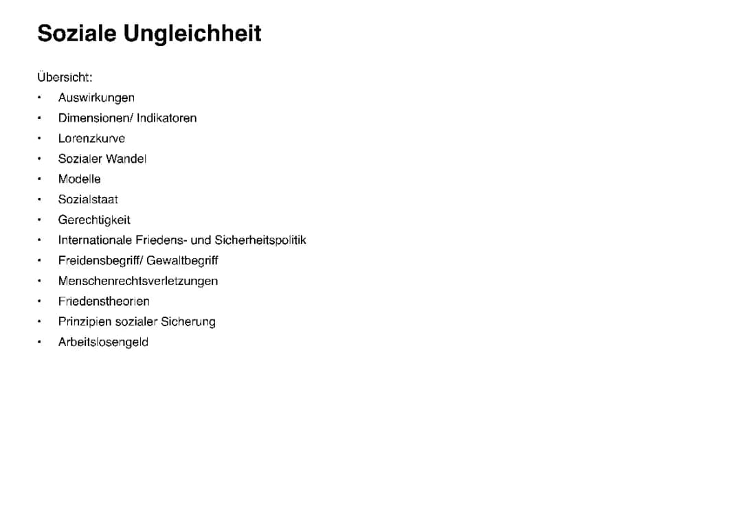 Soziale Ungleichheit 