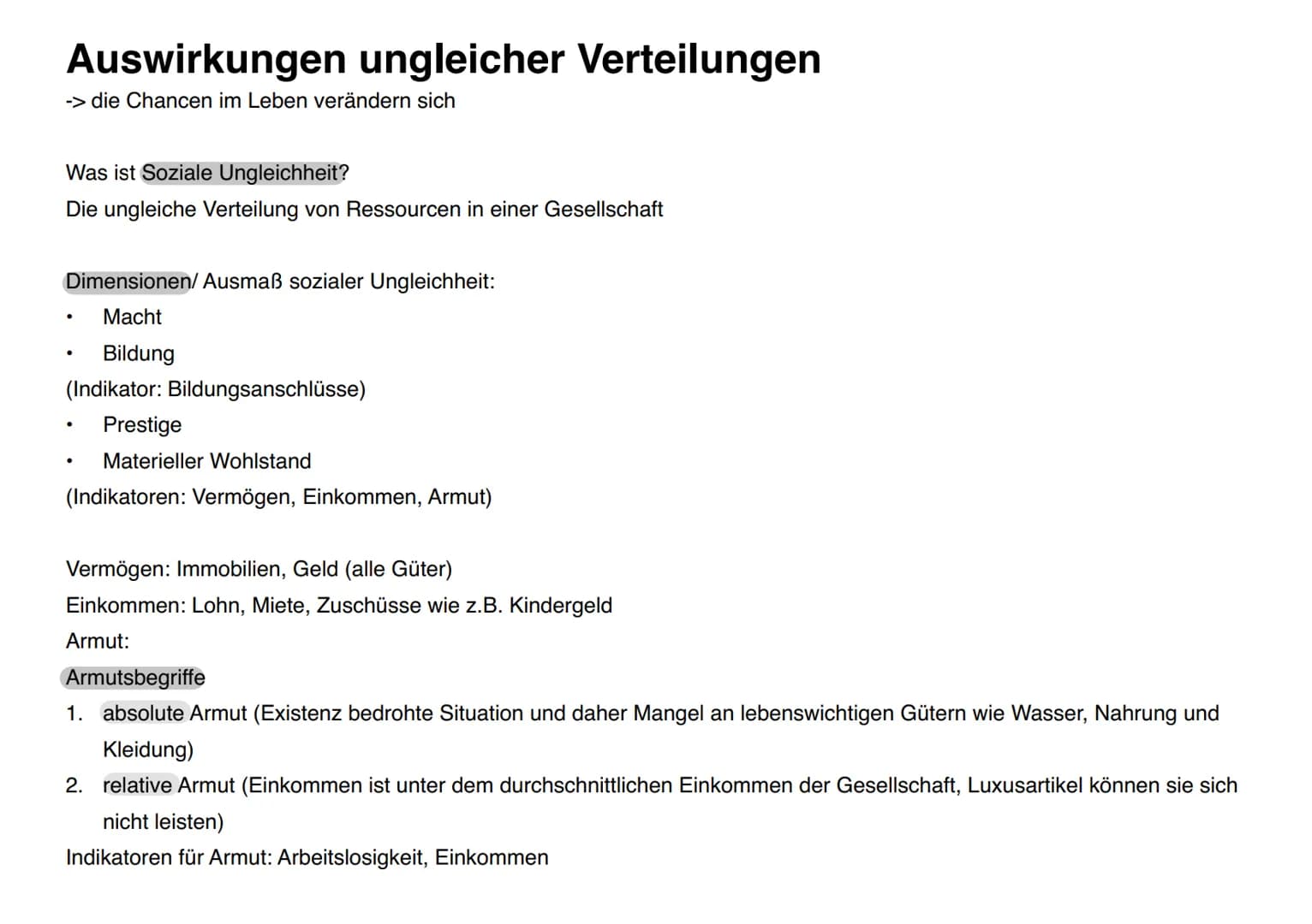 Soziale Ungleichheit
Übersicht:
.
●
●
●
Auswirkungen
Dimensionen/ Indikatoren
Lorenzkurve
Sozialer Wandel
Modelle
Sozialstaat
Gerechtigkeit
