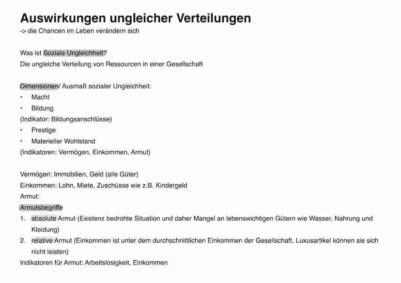 Soziale Ungleichheit
Übersicht:
.
●
●
●
Auswirkungen
Dimensionen/ Indikatoren
Lorenzkurve
Sozialer Wandel
Modelle
Sozialstaat
Gerechtigkeit
