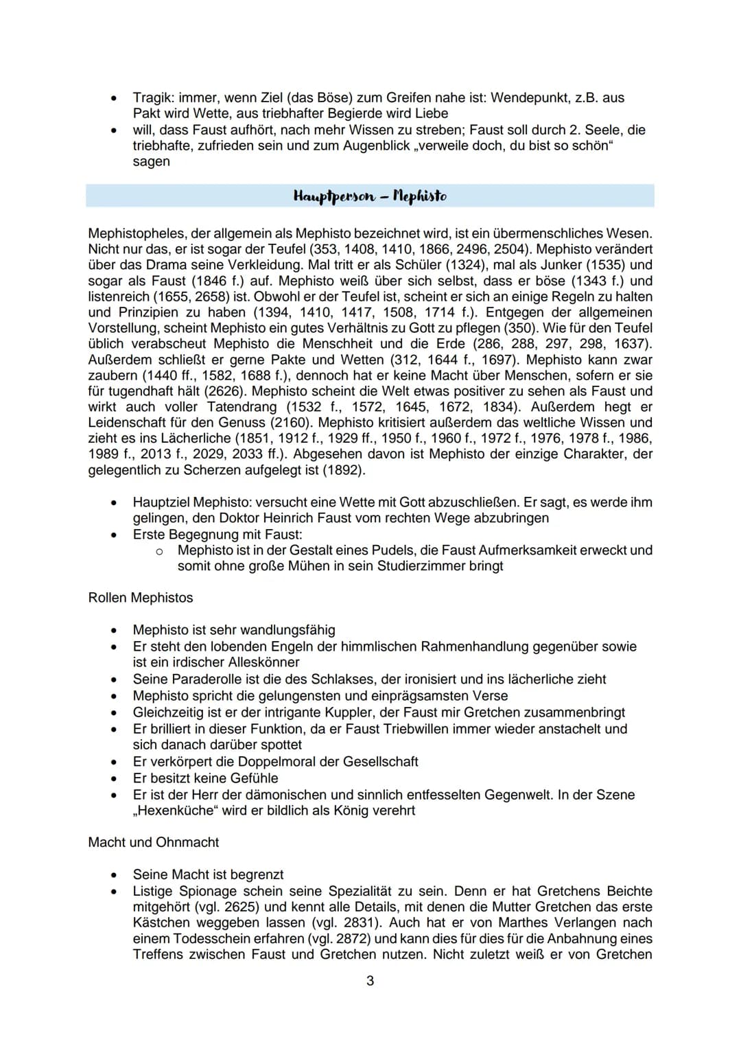 Inhaltsangabe
1. Figuren und Beziehungen
2. Hauptfigur - Mephisto
3. Themen
4. Faust- Menschenbild
5. Faust- Inhalt und Interpretation
6. Fa