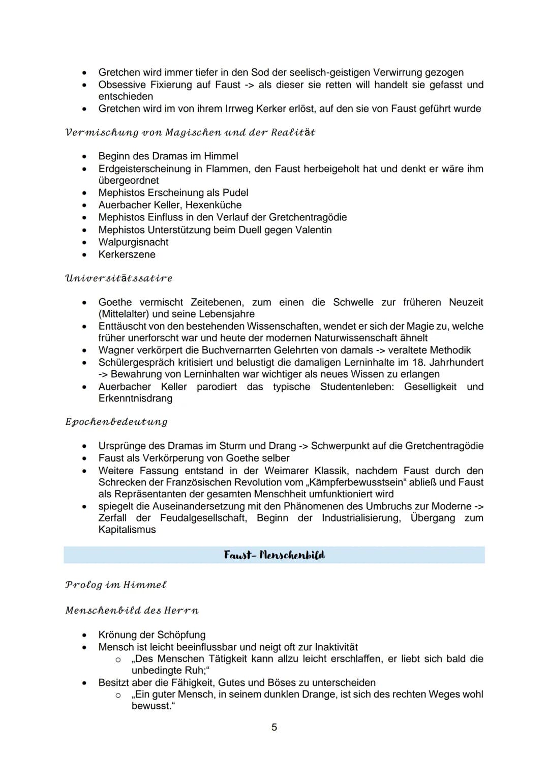 Inhaltsangabe
1. Figuren und Beziehungen
2. Hauptfigur - Mephisto
3. Themen
4. Faust- Menschenbild
5. Faust- Inhalt und Interpretation
6. Fa