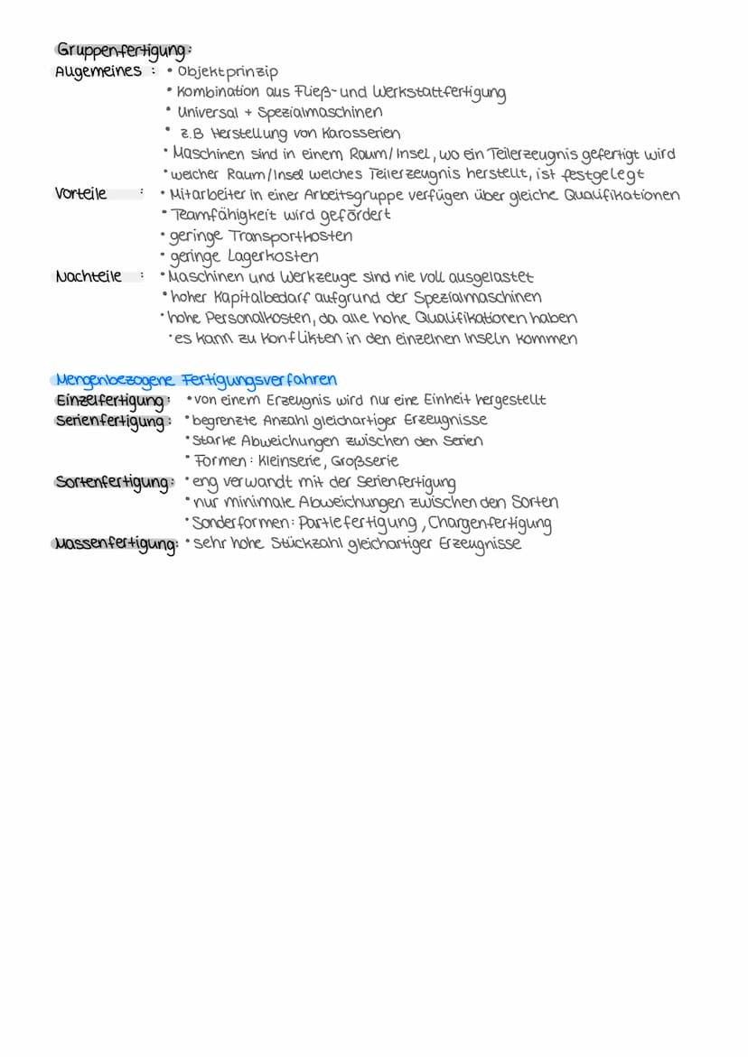 FERTIGUNGSVERFAHREN
In einem Unternehmen gibt es ablauf-und mengenbezogene Fertigungsverfahren. Diese bezeichnen die
Vorgehensweise, wie in 