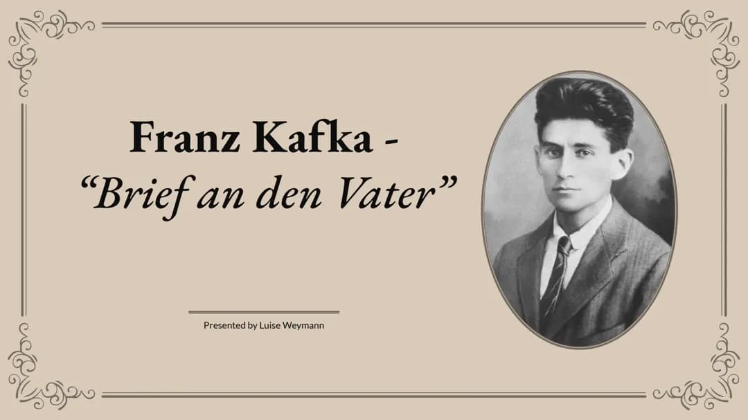 Franz Kafka - "Brief an den Vater" Vortrag 