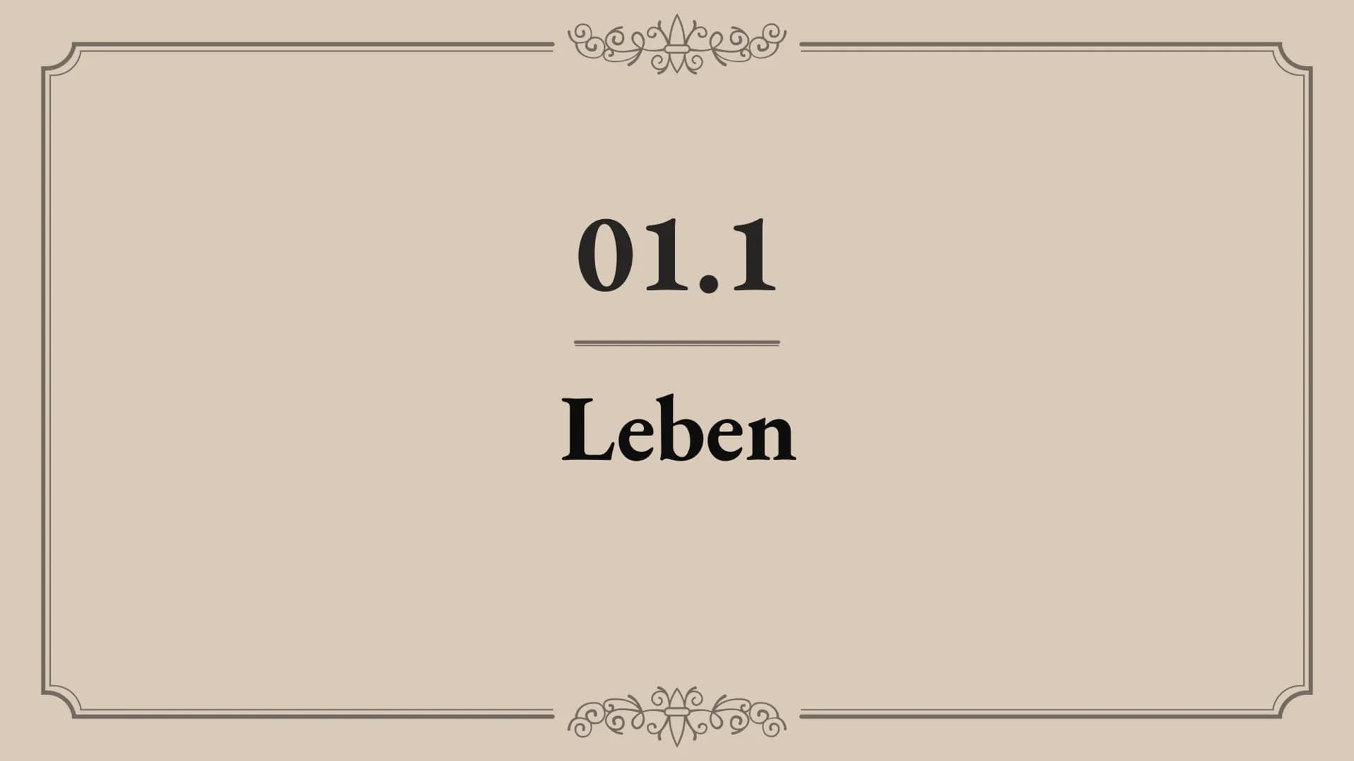 Franz Kafka -
"Brief an den Vater”
Biogeo
Presented by Luise Weymann
refe Evan
01.
Biografie
01.1 - Leben
01.2-Werke
02.
Persönlichkeit
-
In