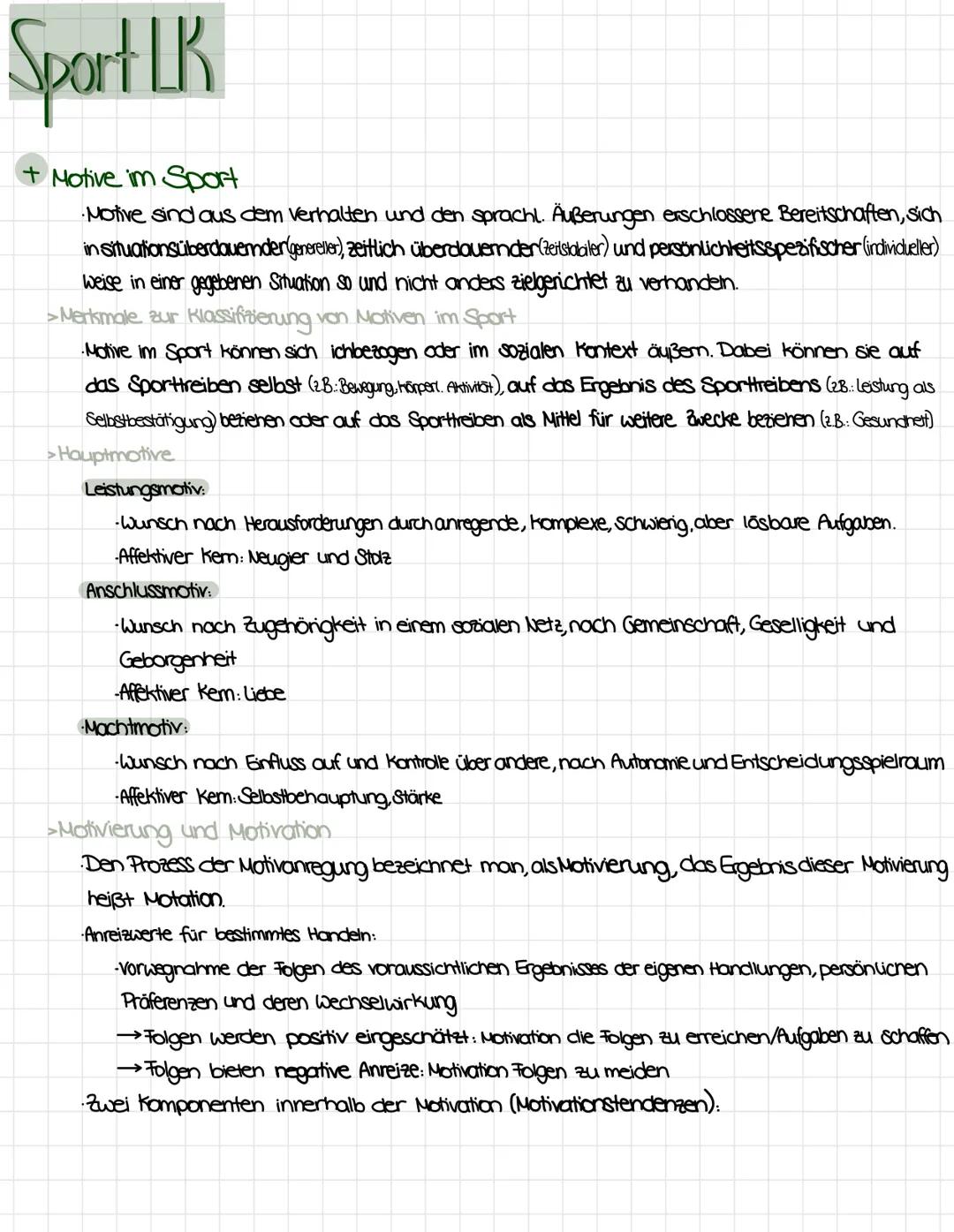 Sport LK
+ Emotionen im Sport
Unter Emotionen versteht man in Anlehnung an Gabler subjektive Befindlichkeiten (Prozesse &
Zustande), die mit