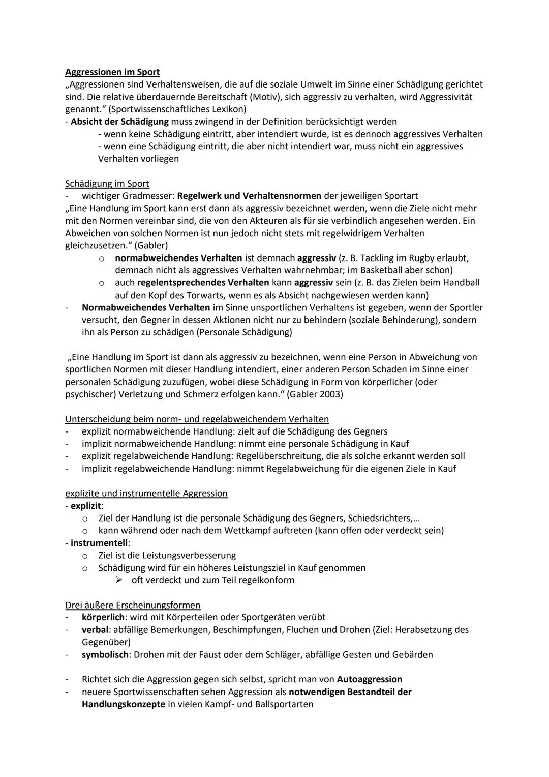 Sport LK
+ Emotionen im Sport
Unter Emotionen versteht man in Anlehnung an Gabler subjektive Befindlichkeiten (Prozesse &
Zustande), die mit