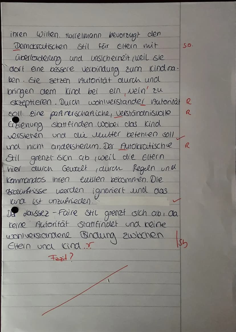 Kübra
2.
Aufgabenstellung:
1. Fasse den Text kurz zusammen und beschreibe, worin der Autor die Ursachen für die
Überforderung mancher Eltern