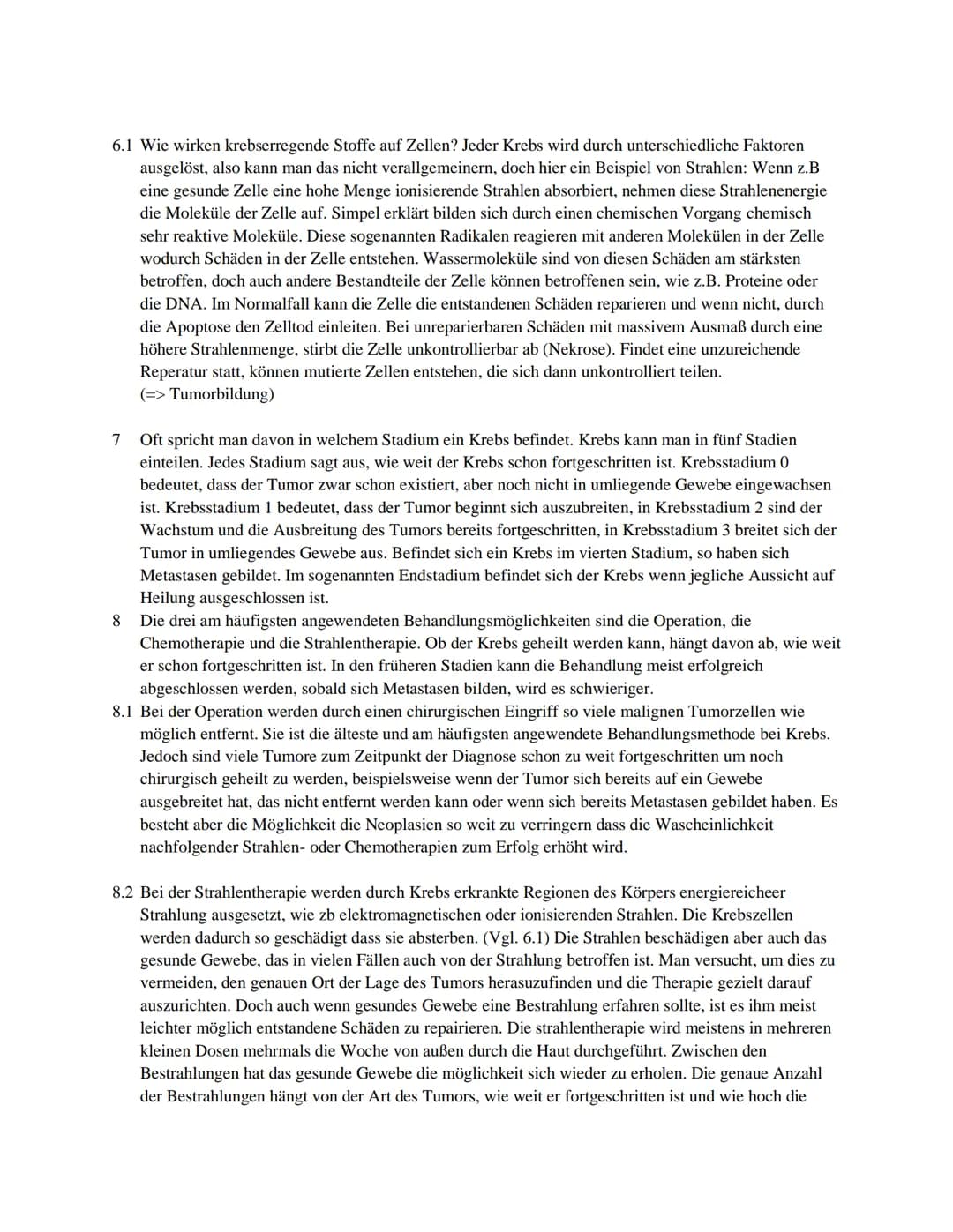 GFS
Schriftliche Ausarbeitung
Thema:
Krebs
Biologie Basiskurs Klasse 11
Schuljahr 2020/2021 Inhalt
1. Einführung
2. Definition
3. Krebsarten