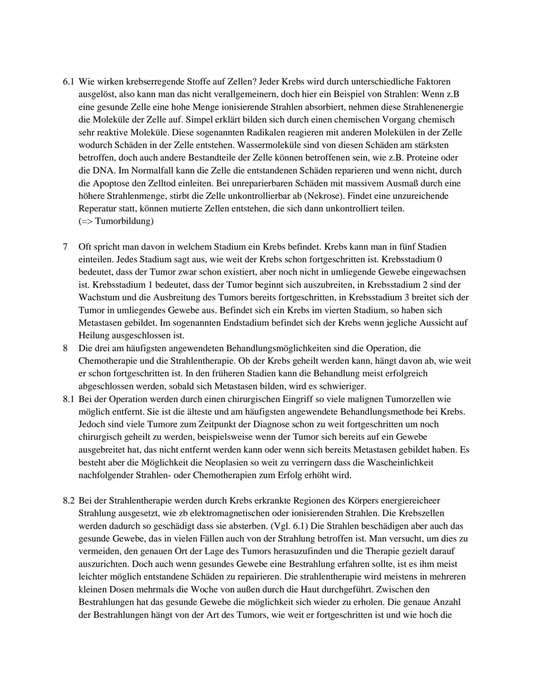 GFS
Schriftliche Ausarbeitung
Thema:
Krebs
Biologie Basiskurs Klasse 11
Schuljahr 2020/2021 Inhalt
1. Einführung
2. Definition
3. Krebsarten