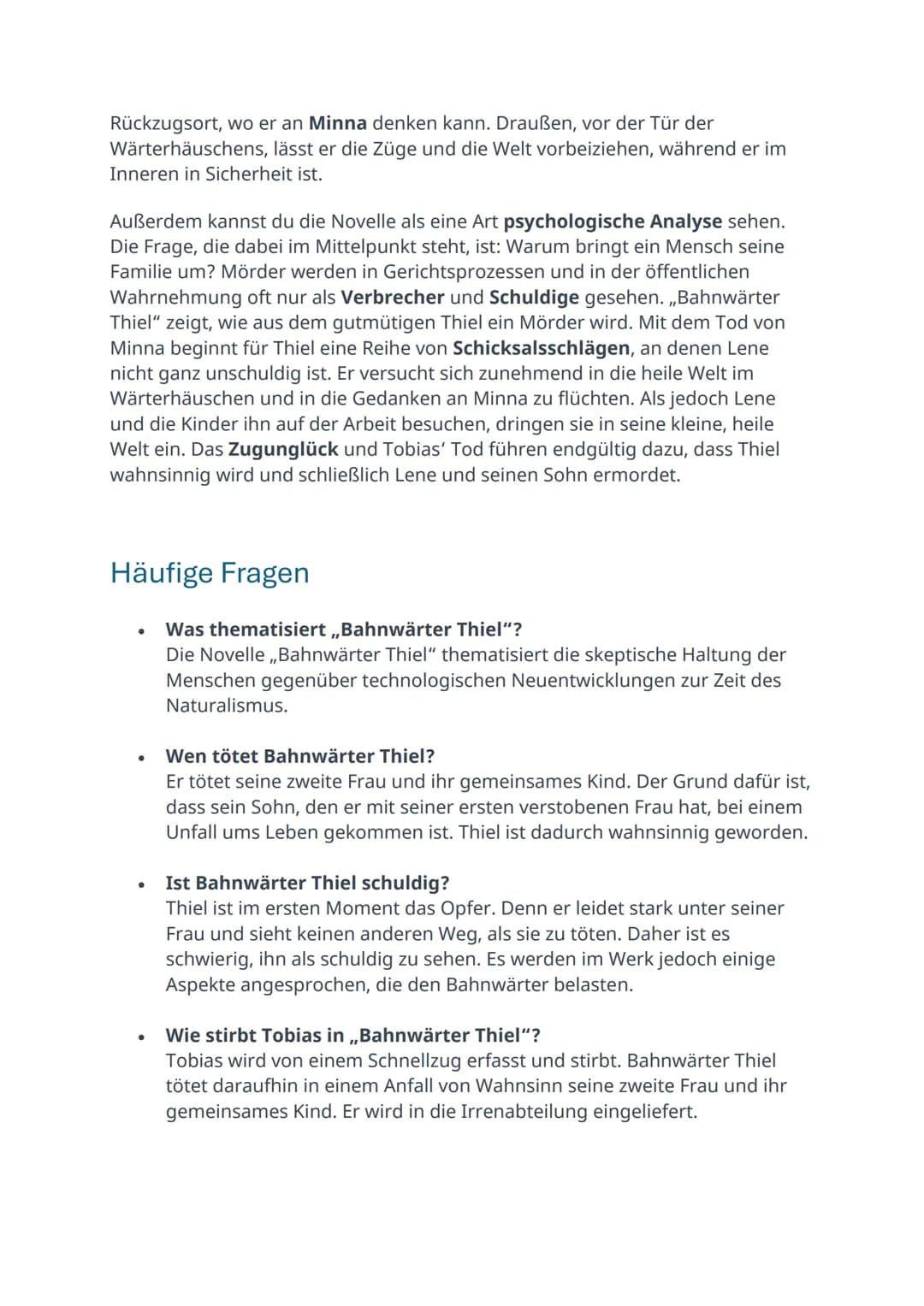 Bahnwärter Thiel
Zusammenfassung
S. 11-17
S. 18-20
S. 21-22
S. 23-27
Damit sich alle Leser:innen in diesem Band schnell zurechtfinden
und da