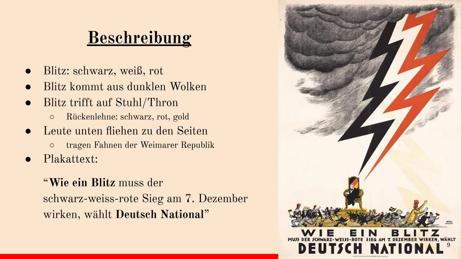 KEIMEL
MONTEN
WIE EIN BLITZ
MUSS DER SCHWARZ-WEISS-ROTE SIEG AM 7. DEZEMBER WIRKEN, WÄHLT
DEUTSCH NATIONAL
Graph Kunstsaites Dr Köhler & Min