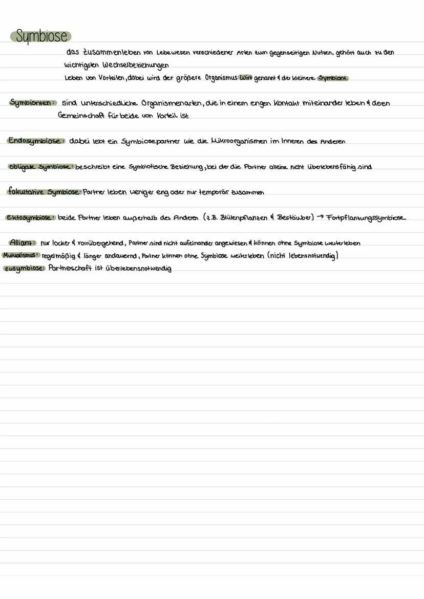 Parasitismus
Biotische Ökofaktoren sind Umweltfaktoren, an denen Lebewesen (belebte Umwelt) beteiligt sind.
ist eine Form der Wechselbeziehu