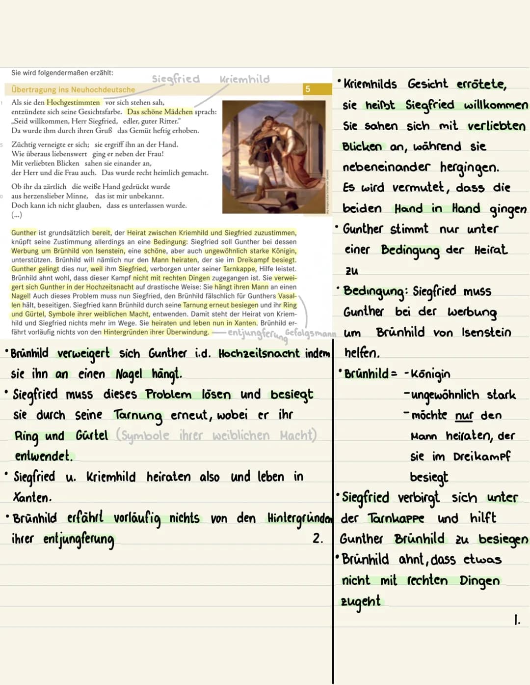 NIBELUNGENLIED
Heldenlied oder Heldenepos?
Wesentliche Handlungselemente des Nibelungenlieds gehen auf die Völkerwanderungszeit
zurück. Es w