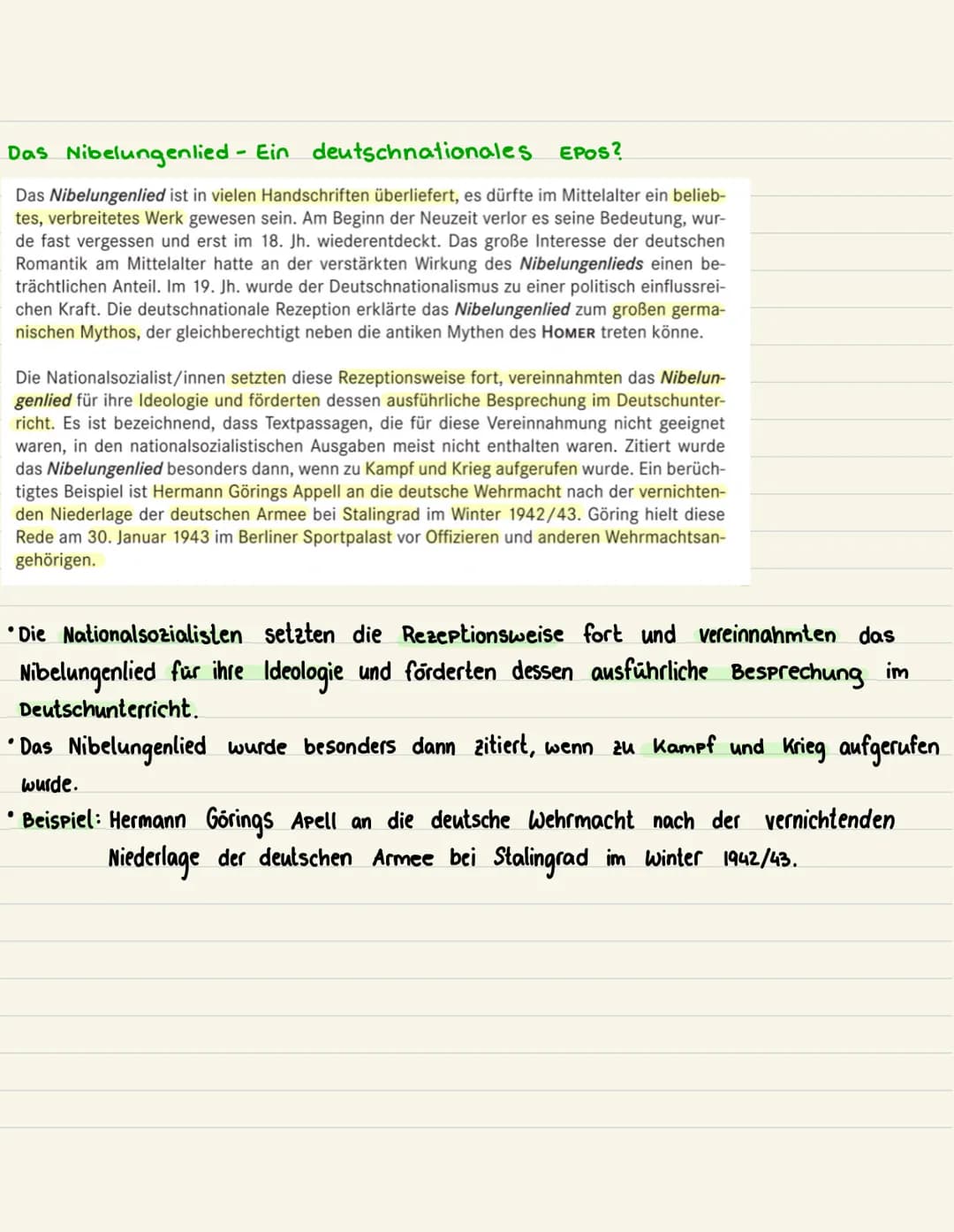 NIBELUNGENLIED
Heldenlied oder Heldenepos?
Wesentliche Handlungselemente des Nibelungenlieds gehen auf die Völkerwanderungszeit
zurück. Es w