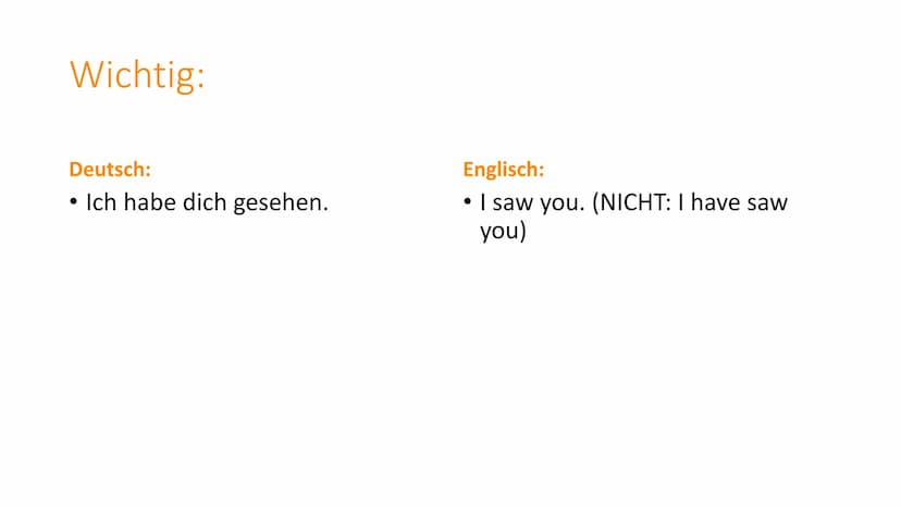 Simple past Gebrauch:
Über Vergangenheit berichten
Sagen, wann etwas passiert ist
Eine Geschichte erzählen Regelmäßige Verben
Bildung:
-ed w