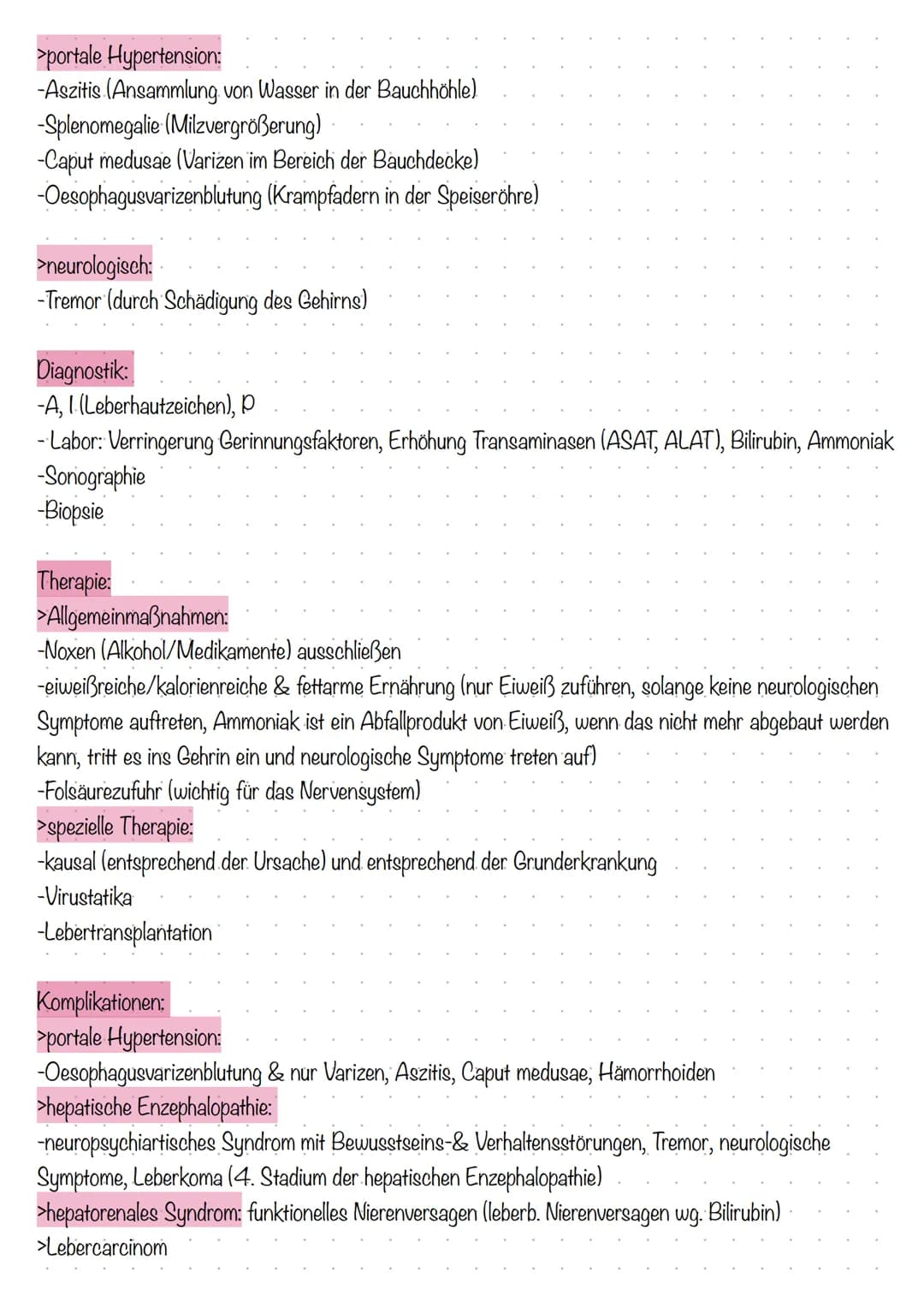 Leberzirrhose
Definition:
-irreversibles Endstadium der fibrösen Vernarbung, chronisch diffuse Lebererkrankung mit.
Zerstörung der Läppchen 
