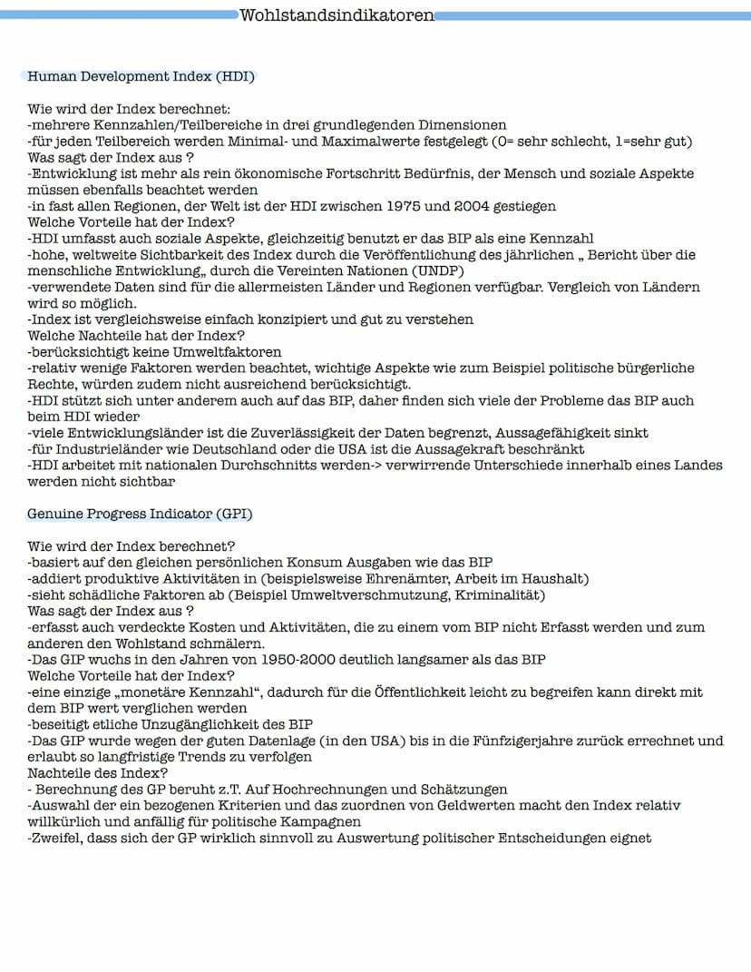 Klausur: BIP und Wirtschaftswachstum
1. BIP (Bruttoinlandsprodukt)
-Vor- und Nachteile (Kritik)
-reales und nominales BIP
-BIP berechnen
-wi