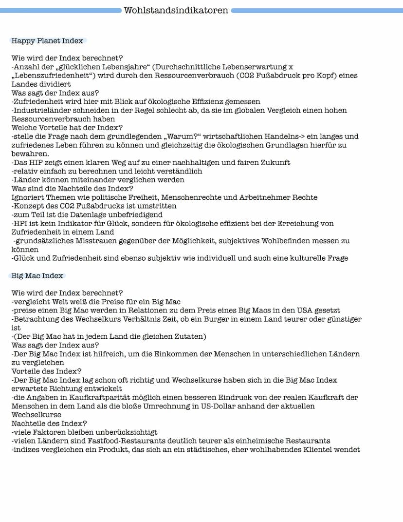 Klausur: BIP und Wirtschaftswachstum
1. BIP (Bruttoinlandsprodukt)
-Vor- und Nachteile (Kritik)
-reales und nominales BIP
-BIP berechnen
-wi