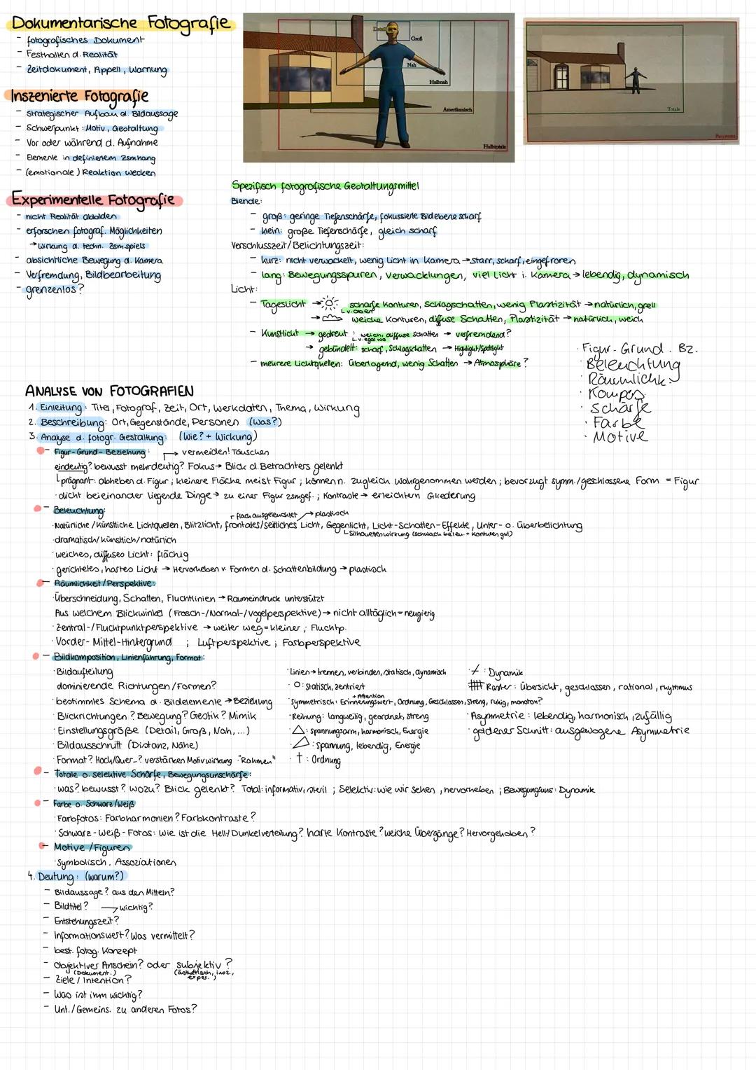 # Dokumentarische Fotografie
- fotografisches Dokument
- Festhallen d. Realität
- Zeitdokument, Appell, Warnung

# Inszenierte Fotografie
- 